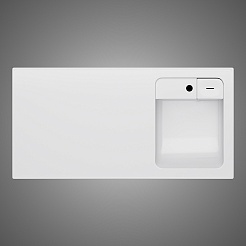 Am.Pm Мебельная раковина над стиральной машиной X-Joy 100 R белая – фотография-6