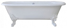 Фэма Чугунная ванна "Patricia", ножки белые, покрытие RAL, металлик