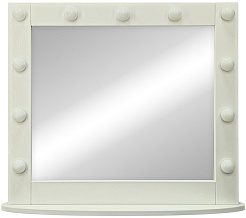 Continent Зеркало гримерное 800x700 белое – фотография-2