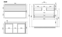 Sancos Мебель для ванной Delta 80 дуб красный/графит – фотография-11