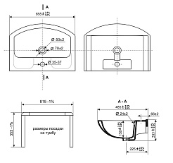 Ceruttispa Мебель для ванной Ломбардия 85 2 ящика с зеркальным шкафчиком – фотография-7