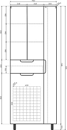 Style Line Шкаф пенал Оптима 70 белый – фотография-6