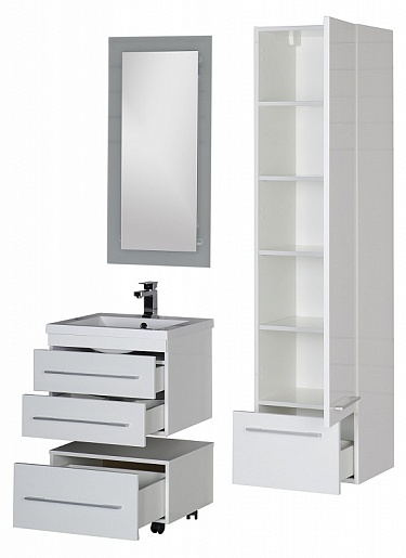 Aquanet Тумба подкатная "Нота 58" белая – фотография-14