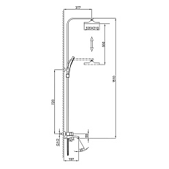 Frap Душевая стойка H76 F2476 хром – фотография-3