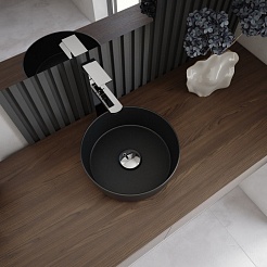 Teymi Раковина накладная в ванную Lina D31 чёрный матовый T50286 – фотография-5