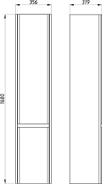 ASB-Mebel Шкаф пенал Бьянка 35 подвесной белый – фотография-4