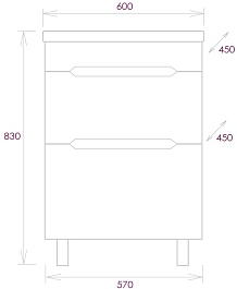 Onika Мебель для ванной Айленд 60 белая – фотография-16