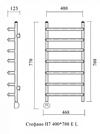 Domoterm Полотенцесушитель Стефано П7 400*700 EL – фотография-4