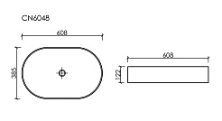 Ceramicanova Мебельная раковина Element 60 CN6048MDH тёмный антрацит матовый – фотография-7