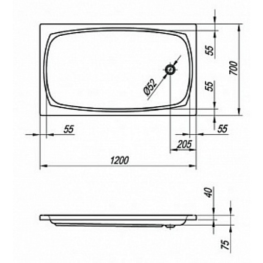 Kolpa San  Поддон для душа Kolpa San Samba 120х70 – картинка-3