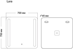 Grossman Зеркало Lara 70x70 – фотография-3