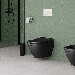 Ambassador Сиденье для унитаза Nord тонкое черное матовое – фотография-7