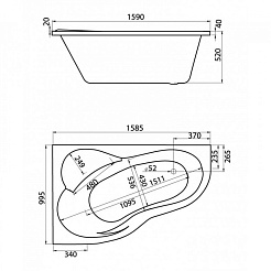 Santek Акриловая ванна Ибица XL L – фотография-3