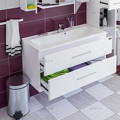 СанТа Тумба для умывальника Омега 100 подвесная – фотография-2