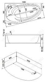 Bas Акриловая ванна Флорида 160 L – фотография-2