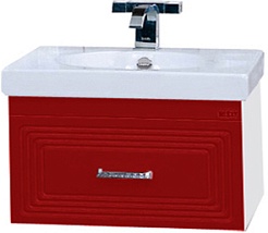 Misty Тумба с раковиной Европа 60 красная – фотография-1