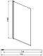 Aquatek Шторка на ванну 80x150 AQ DEL SBA 08015CH поворотная профиль хром стекло прозрачное – картинка-6