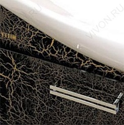 Misty Тумба с раковиной Джулия 85 черная краколет – фотография-4