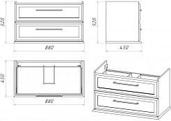 Misty Тумба с раковиной Винтаж 90 – фотография-2