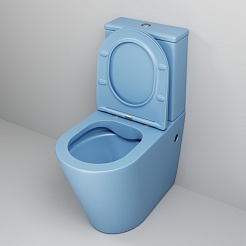 Grossman Унитаз компакт Color GR-4480BSMS голубой матовый – фотография-6