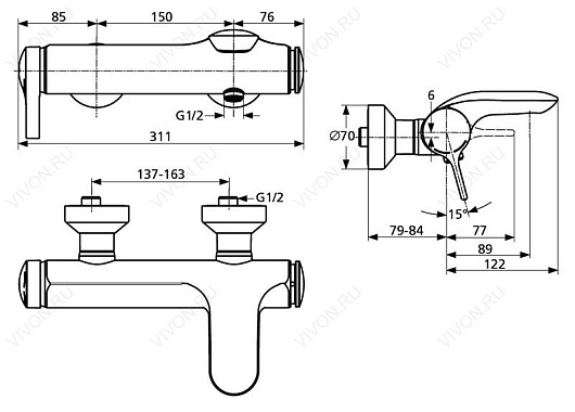 Ideal Standard Смеситель "Melange A4271AA" – картинка-3