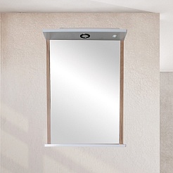 ASB-Mebel Зеркало Альпина 50 белое/дуб золотой – фотография-3