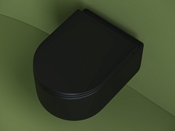 Ceramicanova Подвесной унитаз Ulma Rimless CN4006MB чёрный матовый – фотография-8
