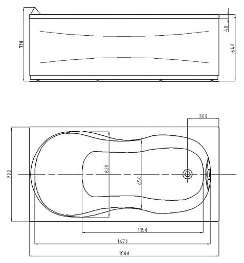 Aquatek Акриловая ванна Мартиника 180x90 – фотография-2
