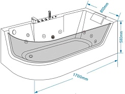 Grossman Акриловая ванна GR-17000-1R 170x80 с гидромассажем – фотография-7
