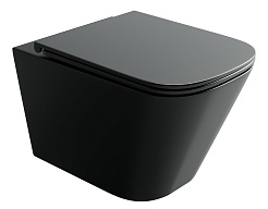 Ceramicanova Подвесной унитаз Union Торнадо CN4009TMB безободковый чёрный матовый – фотография-1