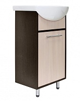 Mixline Тумба с раковиной Алан 45 венге/дуб молочный правая