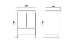 Velvex Мебель для ванной напольная Klaufs 60 белая, 1 ящик – фотография-4