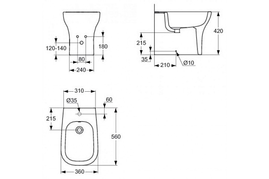 Ideal Standard Биде напольное Active T501201 – фотография-4