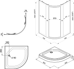 Triton Душевой уголок Альфа-хром 80/80 Щ0000049614 – фотография-4