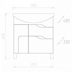 Onika Мебель для ванной Веронэлла 75.13 – фотография-5