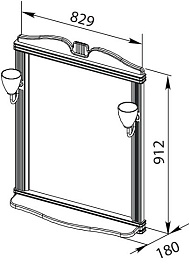 Aquanet Зеркало Николь 80 орех – фотография-3