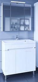 СанТа Мебель для ванной Лондон 80 напольная, дверки – фотография-1