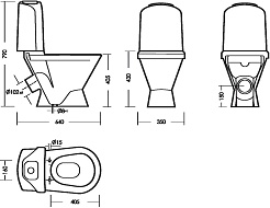 Sanita Luxe Унитаз-компакт Classic TM с микролифтом – фотография-6
