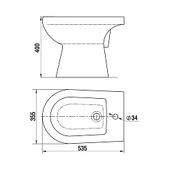 Керамин Биде напольное Сити – фотография-2