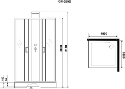 Grossman Душевая кабина Elegans 100x100 GR-250Q – фотография-5
