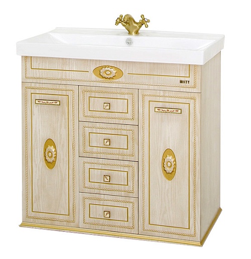 Misty Тумба с раковиной Roma 75 ясень патина – фото-1