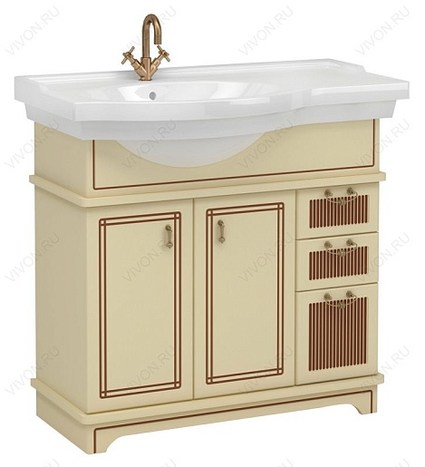 Aquanet Мебель для ванной "Луис 90" L бежевая  (170970) – фотография-2