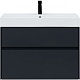 Aquanet Тумба с раковиной Бруклин 85 подвесная черная матовая – фотография-30