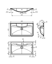 BelBagno Мебель для ванной Acqua 80 напольная Bianco Lucido, RAD – фотография-5