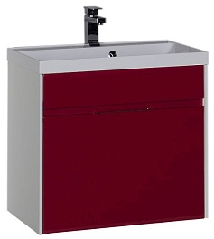 Aquanet Тумба под раковину Латина 70 бордо 1 ящик – фотография-1