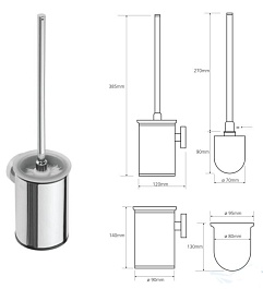 Bemeta Туалетный ёрш настенный Omega 104913117 – фотография-2
