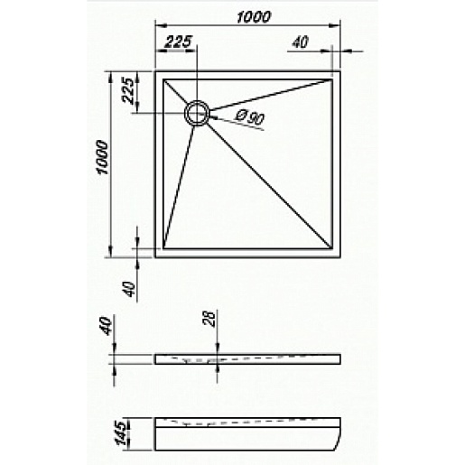 Kolpa San  Поддон для душа Kolpa San Duro 100х100 – картинка-3