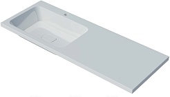 Водолей Тумба с раковиной под стиральную машину Айрис 130 L подвесная белая – фотография-6