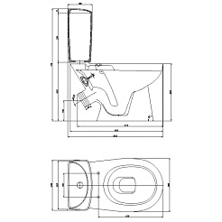 Керамин Унитаз-компакт Рива бежевый – фотография-2