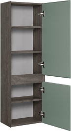 Акватон Шкаф пенал Форест 40 подвесной дуб рошелье/сумеречный голубой – фотография-2